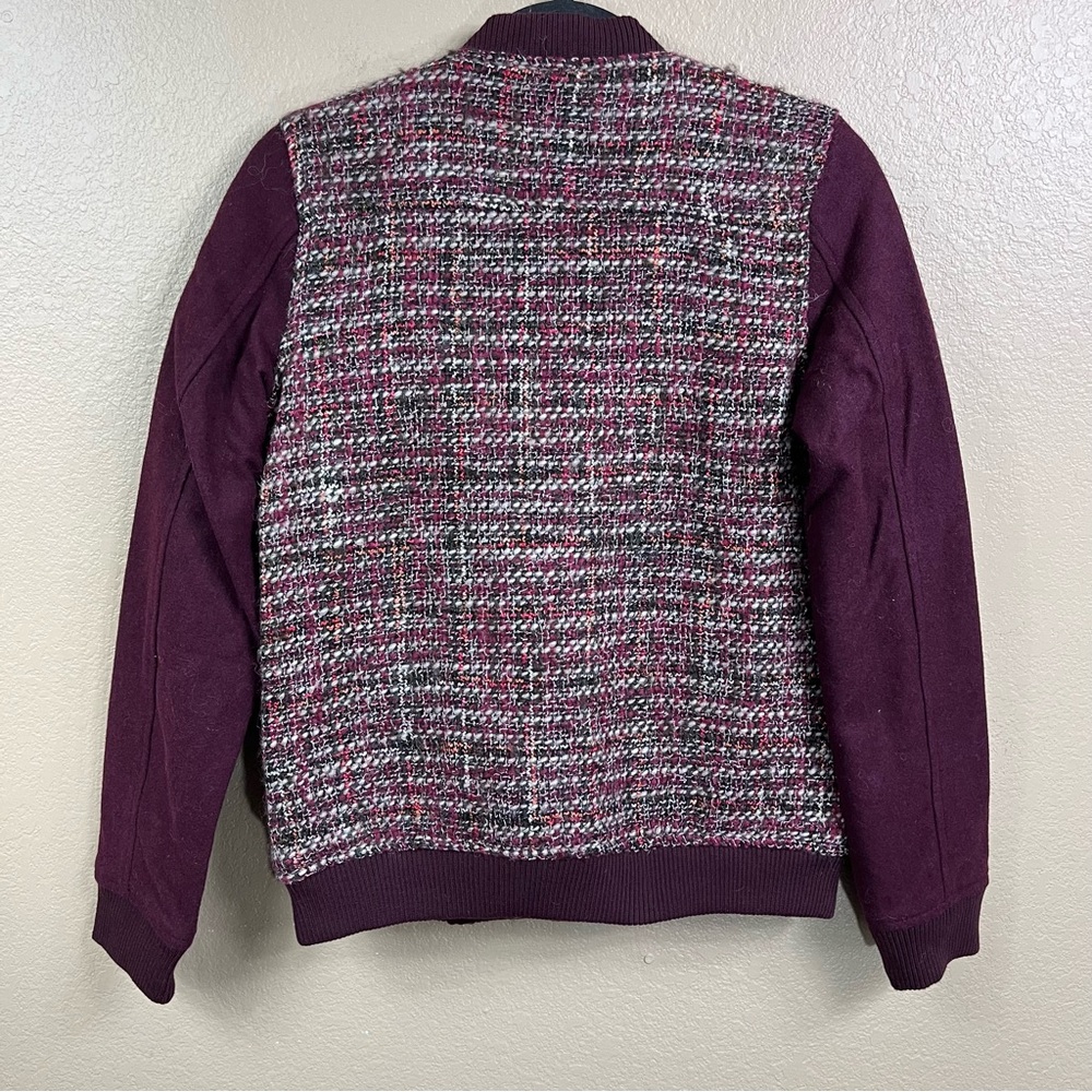 NWT Members Only Burgundy Tweed Jacket - Picture 3 of 9